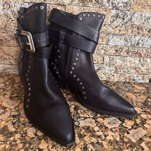 Free People Billy Western Pointed Toe Studded Boots